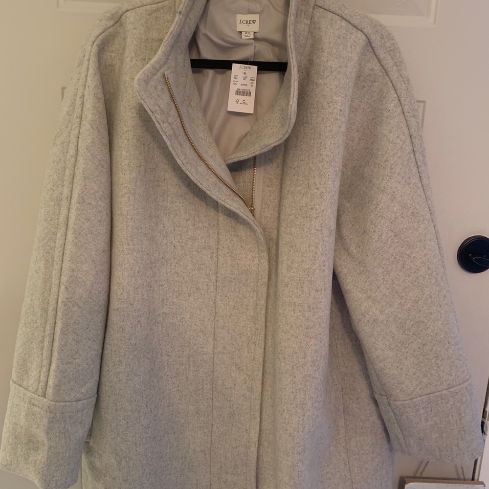 J.Crew Gray Stadium Coat - new with tags!